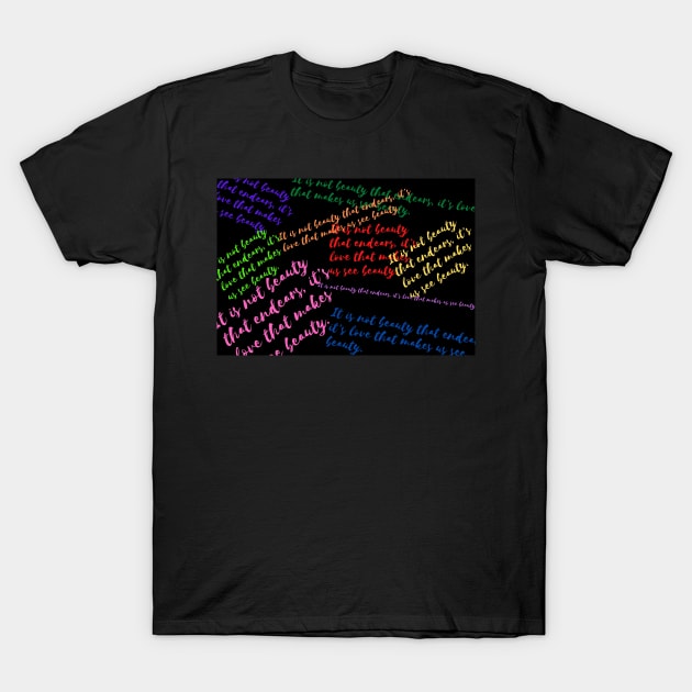Positive Multicoloured Handwriting T-Shirt by Pris25